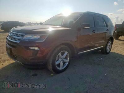 2019 Ford EXPLORER XLT, burgundy — VIN 1FM5K7DH7KGA71663, Copart