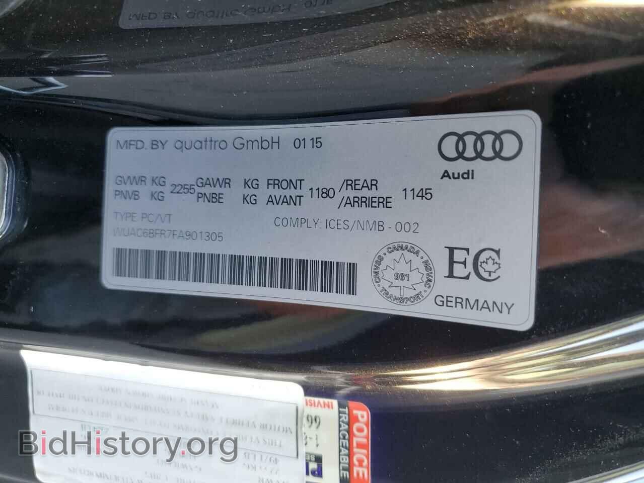 2015 AUDI S5/RS5 - VIN: WUAC6BFR7FA901305 - Фото 12