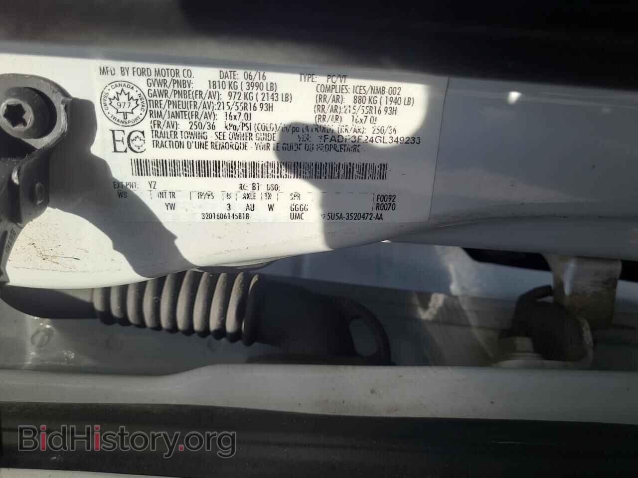 2016 FORD FOCUS - VIN: 1FADP3F24GL349233 - Фото 10