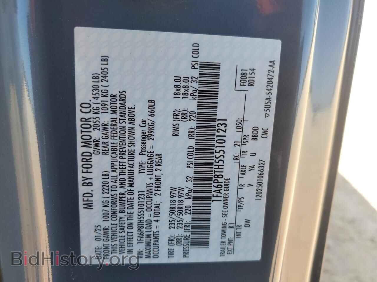2025 FORD ALL Models - VIN: 1FA6P8TH5S5101231 - Фото 12
