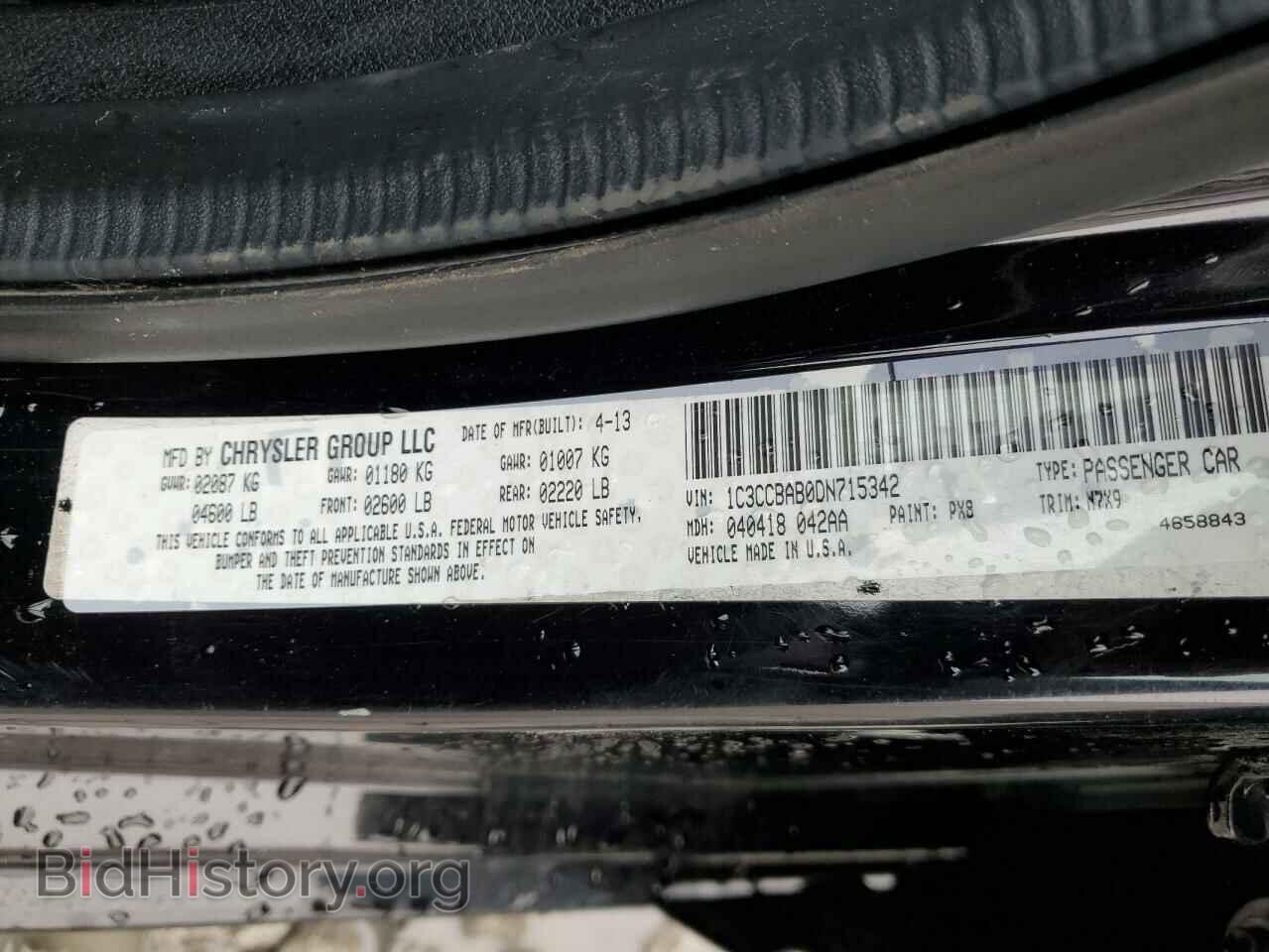 2013 CHRYSLER 200 - VIN: 1C3CCBAB0DN715342 - Photo 12