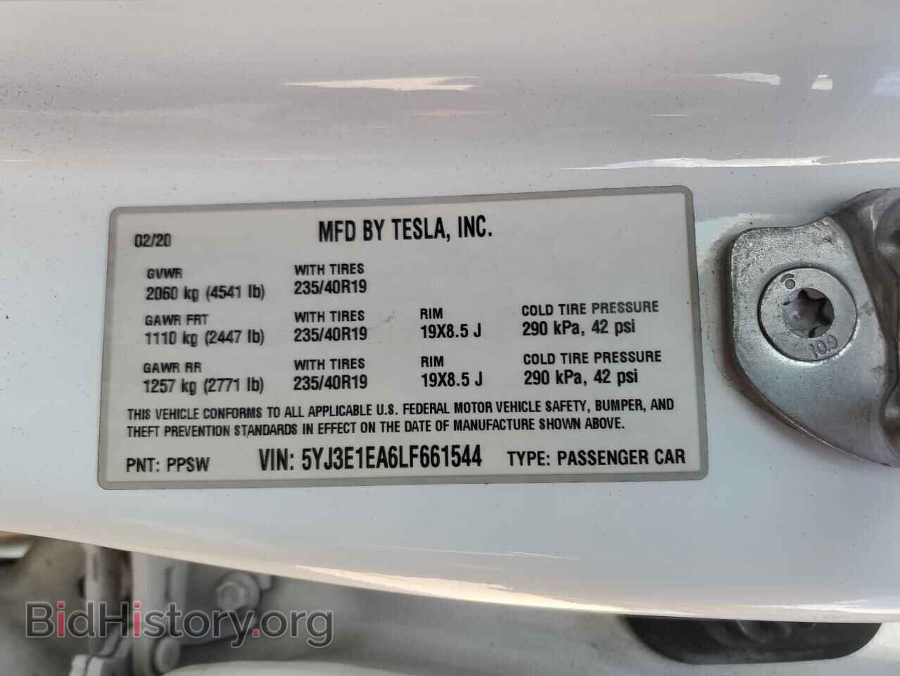 2020 TESLA MODEL 3 - VIN: 5YJ3E1EA6LF661544 - Photo 12