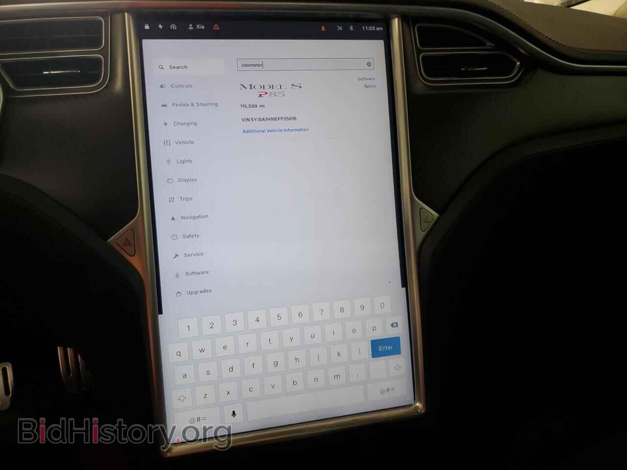 2014 TESLA MODEL S - VIN: 5YJSA1H16EFP35616 - Photo 9