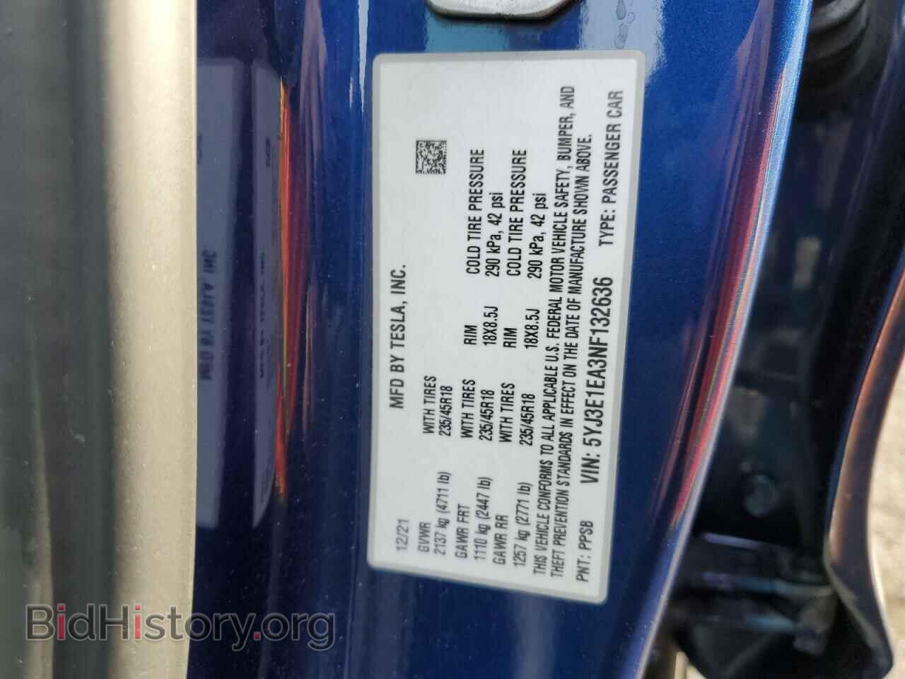 2022 TESLA MODEL 3 - VIN: 5YJ3E1EA3NF132636 - Photo 12