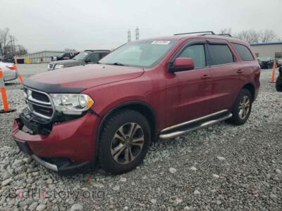 2013 Dodge DURANGO SXT, красный — VIN 1C4RDJAG6DC574376, Copart