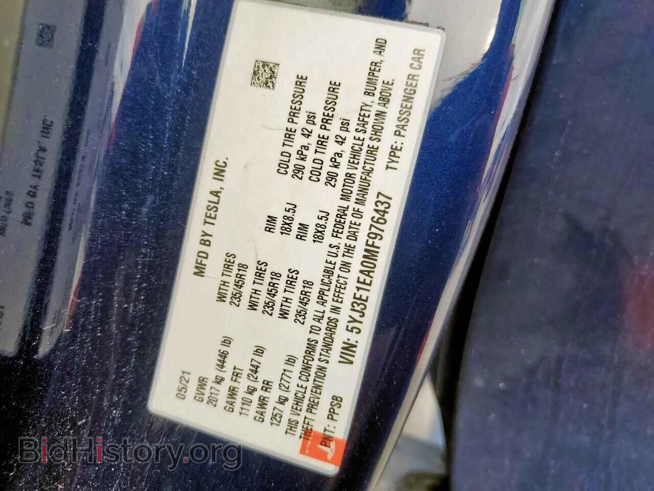 2021 TESLA MODEL 3 - VIN: 5YJ3E1EA0MF976437 - Photo 12