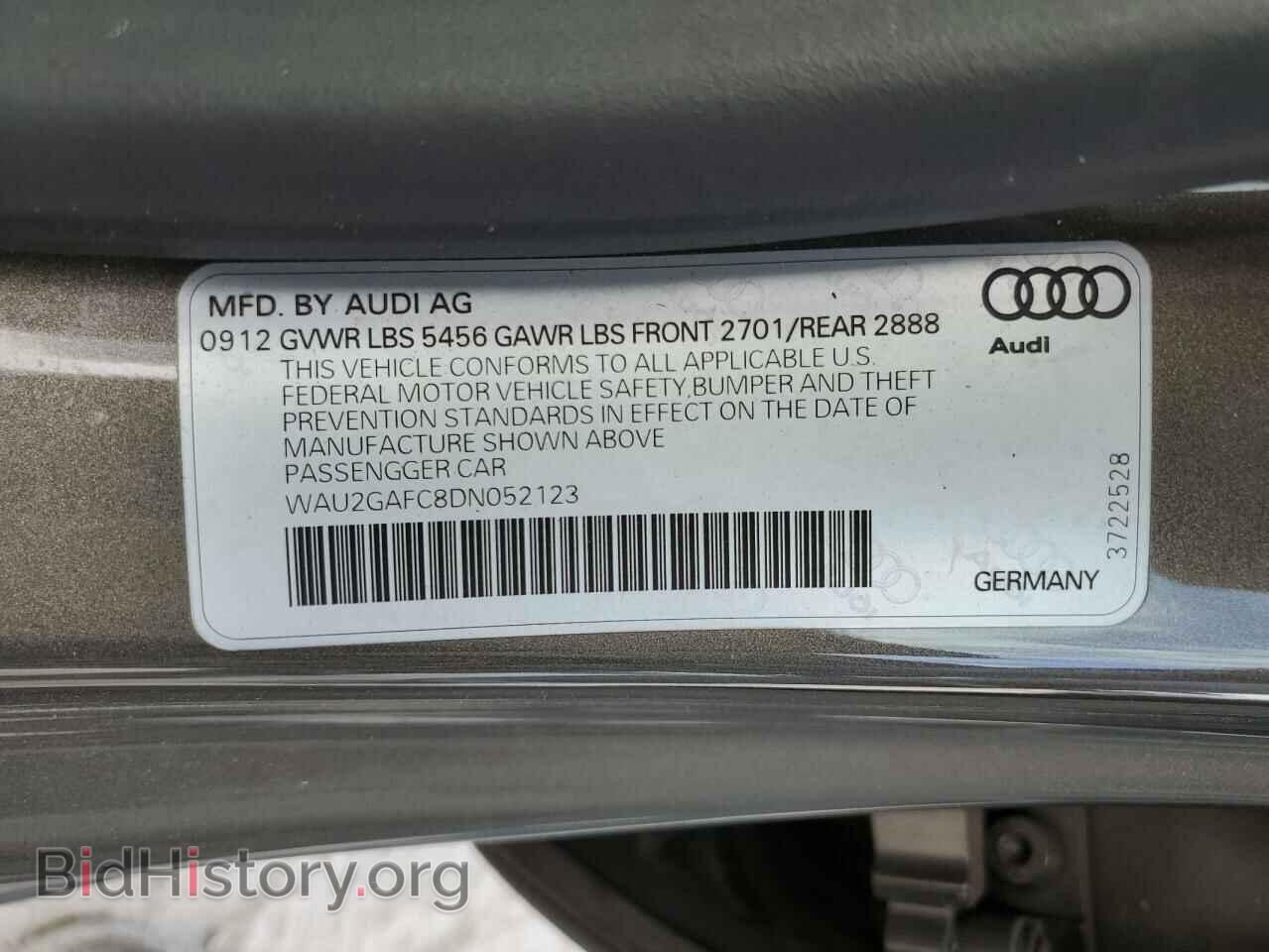 2013 AUDI A7 - VIN: WAU2GAFC8DN052123 - Фото 12