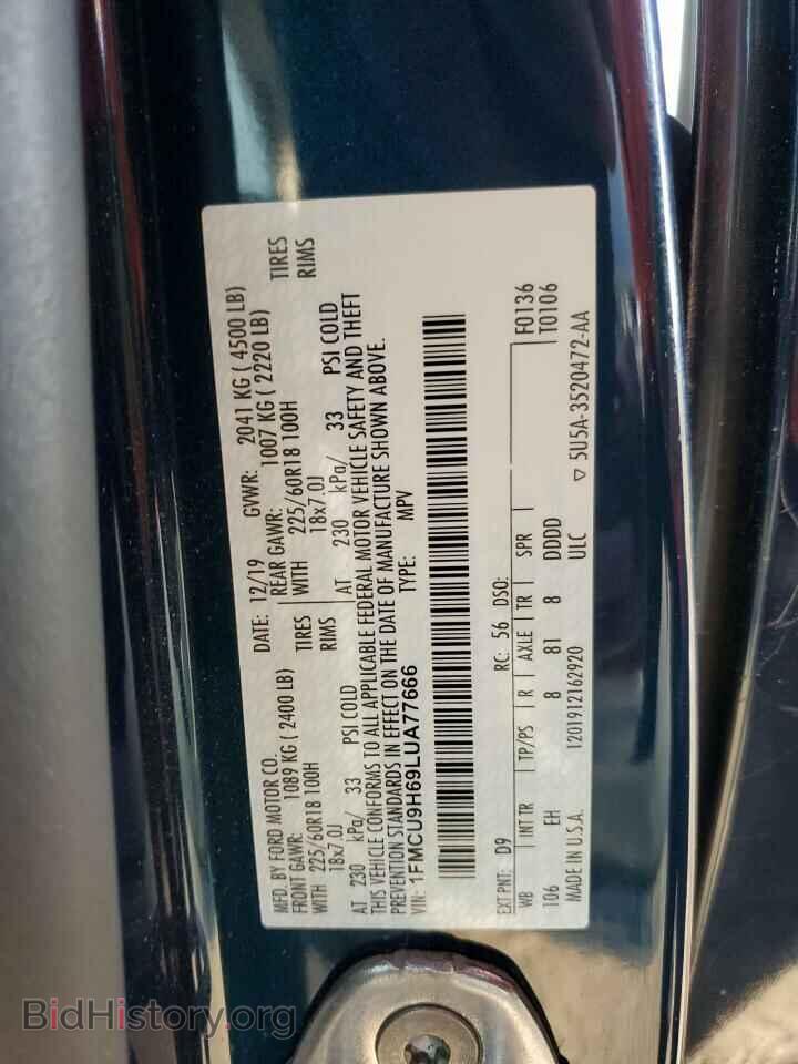 2020 FORD ESCAPE - VIN: 1FMCU9H69LUA77666 - Photo 13
