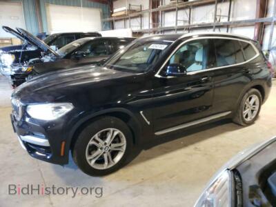 2021 BMW X3 XDRIVE30I, черный — VIN 5UXTY5C03M9E77877, Copart