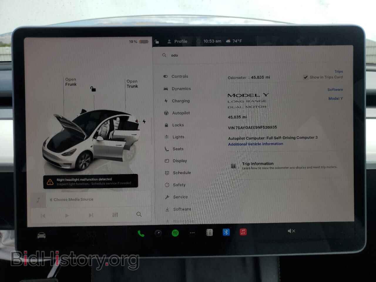2022 TESLA MODEL Y - VIN: 7SAYGAEE9NF536935 - Фото 9