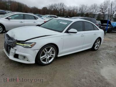 2016 Audi A6 Premium Plus, белый — VIN WAUGFAFC7GN065085, Copart