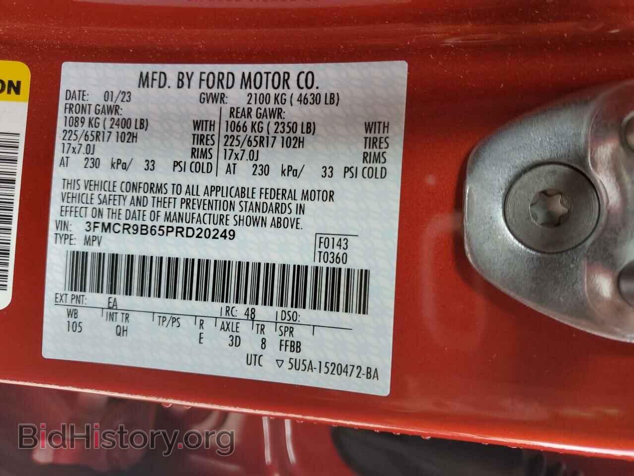 2023 FORD BRONCO - VIN: 3FMCR9B65PRD20249 - Фото 13