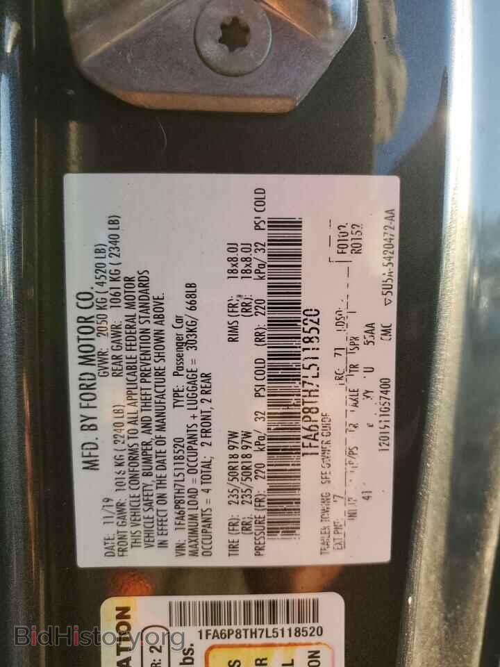 2020 FORD ALL Models - VIN: 1FA6P8TH7L5118520 - Photo 12