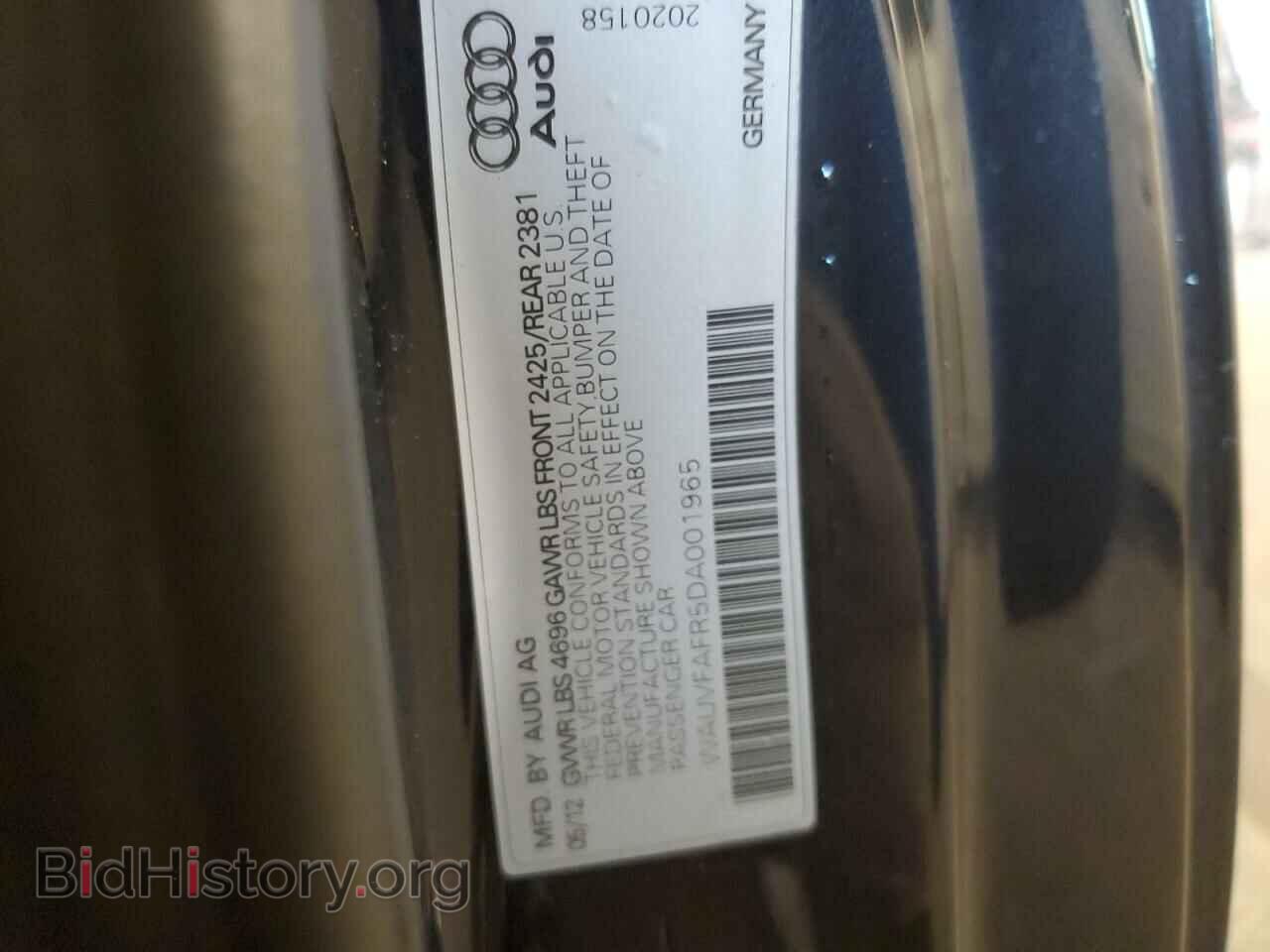 2013 AUDI A5 - VIN: WAUVFAFR5DA001965 - Фото 13