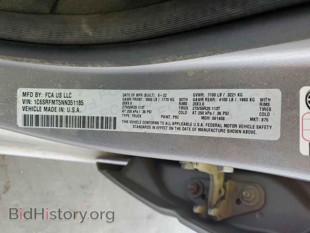 2022 RAM 1500 - VIN: 1C6SRFMT5NN351185 - Фото 13