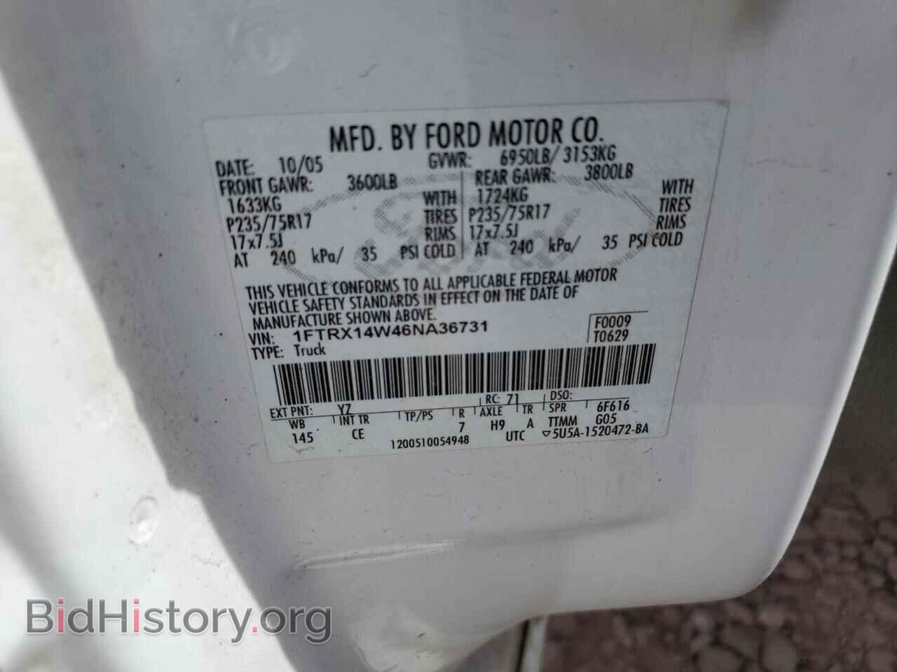 2006 FORD All Models - VIN: 1FTRX14W46NA36731 - Фото 12