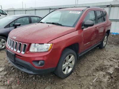 2012 Jeep COMPASS Compass LA, темно-бордовый — VIN 1C4NJDEB7CD578243, Copart