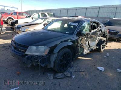 2013 Dodge AVENGER SXT, черный — VIN 1C3CDZCG7DN582500, Copart