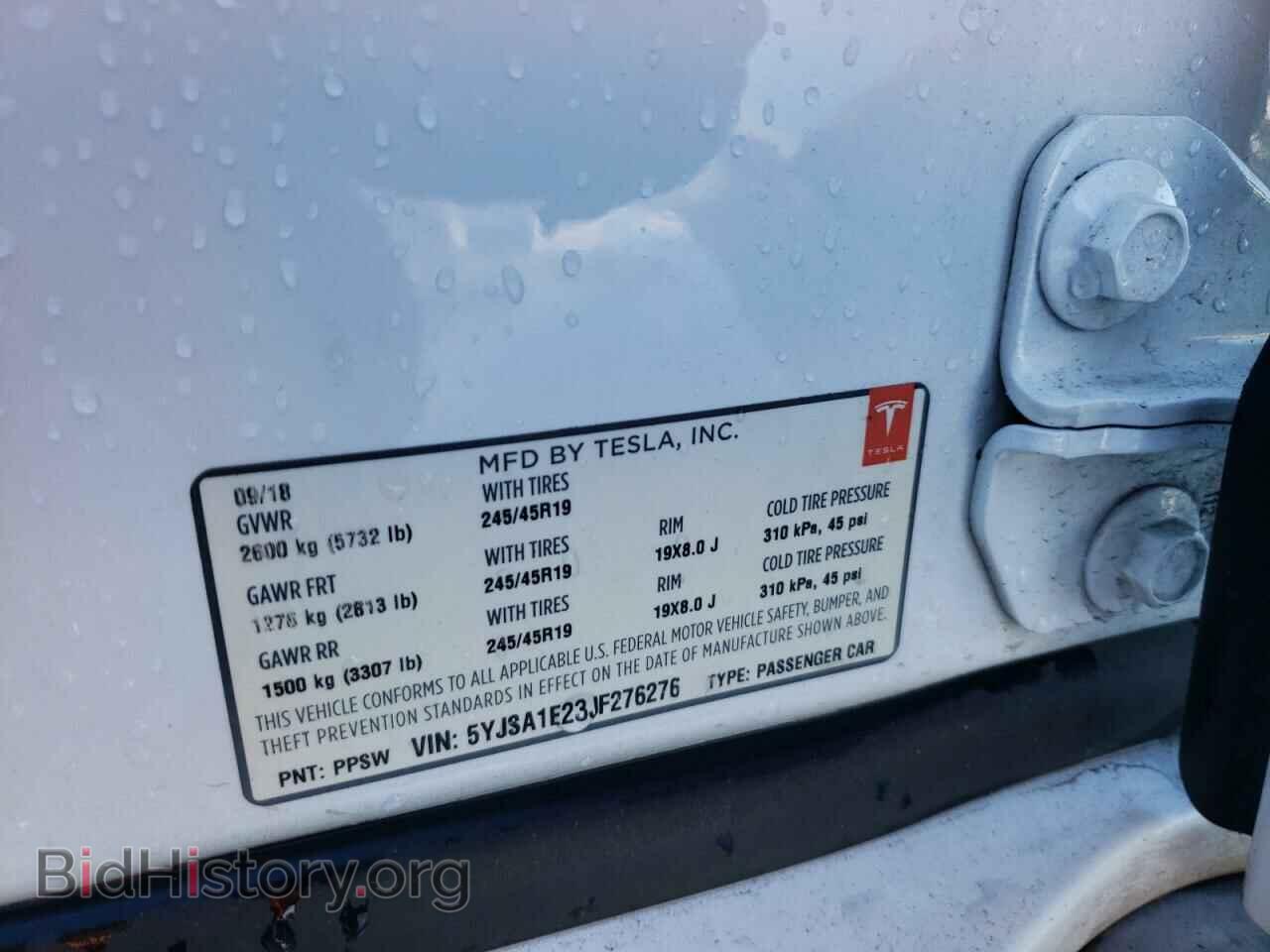 2018 TESLA MODEL S - VIN: 5YJSA1E23JF276276 - Photo 13