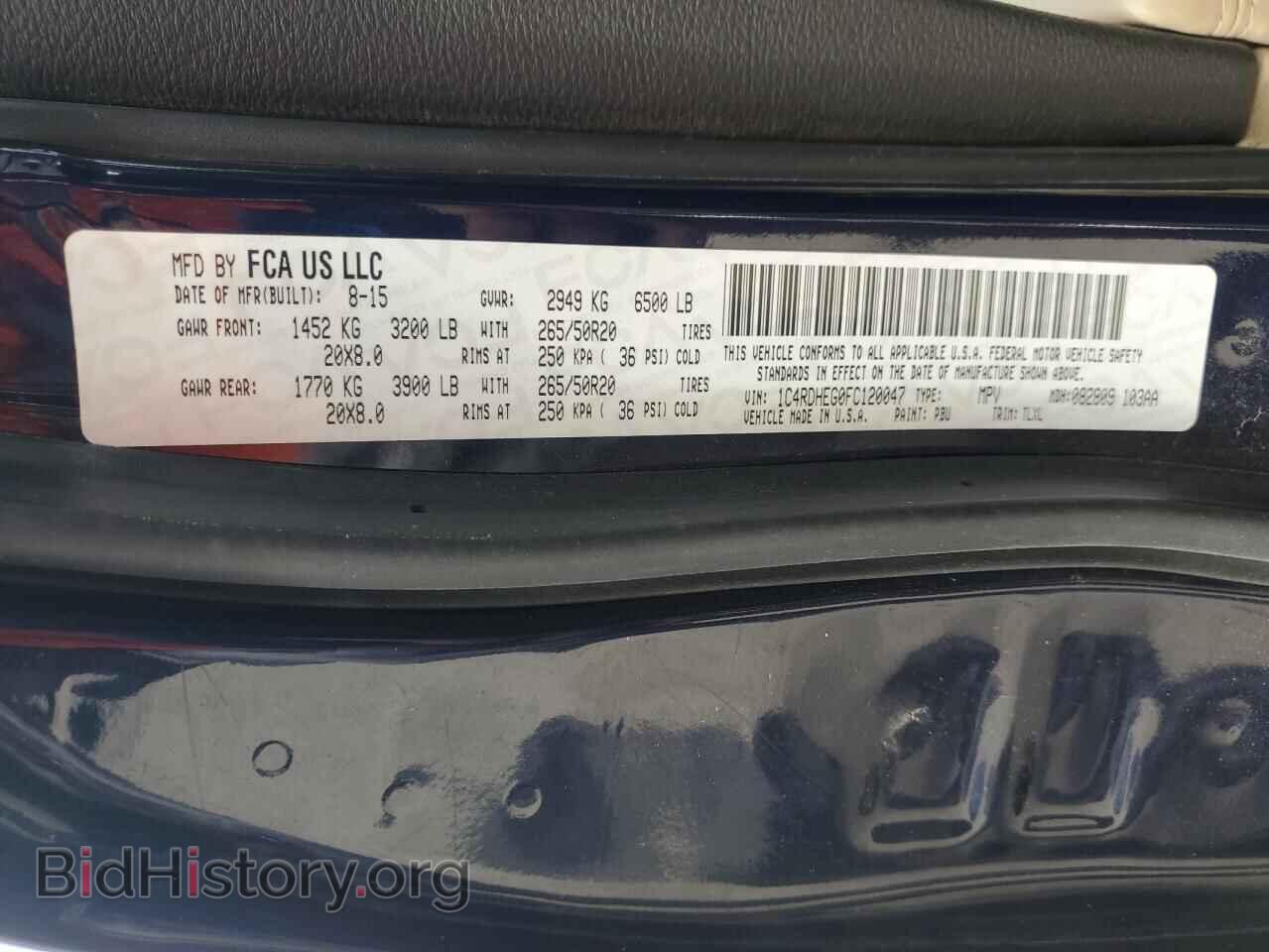 2015 DODGE DURANGO - VIN: 1C4RDHEG0FC120047 - Photo 13