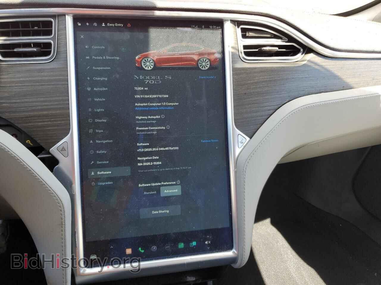 2015 TESLA MODEL S - VIN: 5YJSA1E29FF107399 - Photo 9