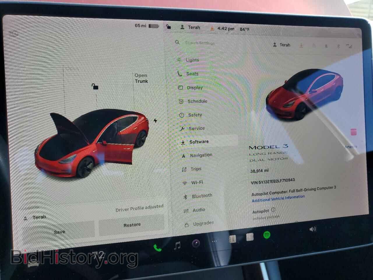 2020 TESLA MODEL 3 - VIN: 5YJ3E1EB2LF710943 - Фото 9