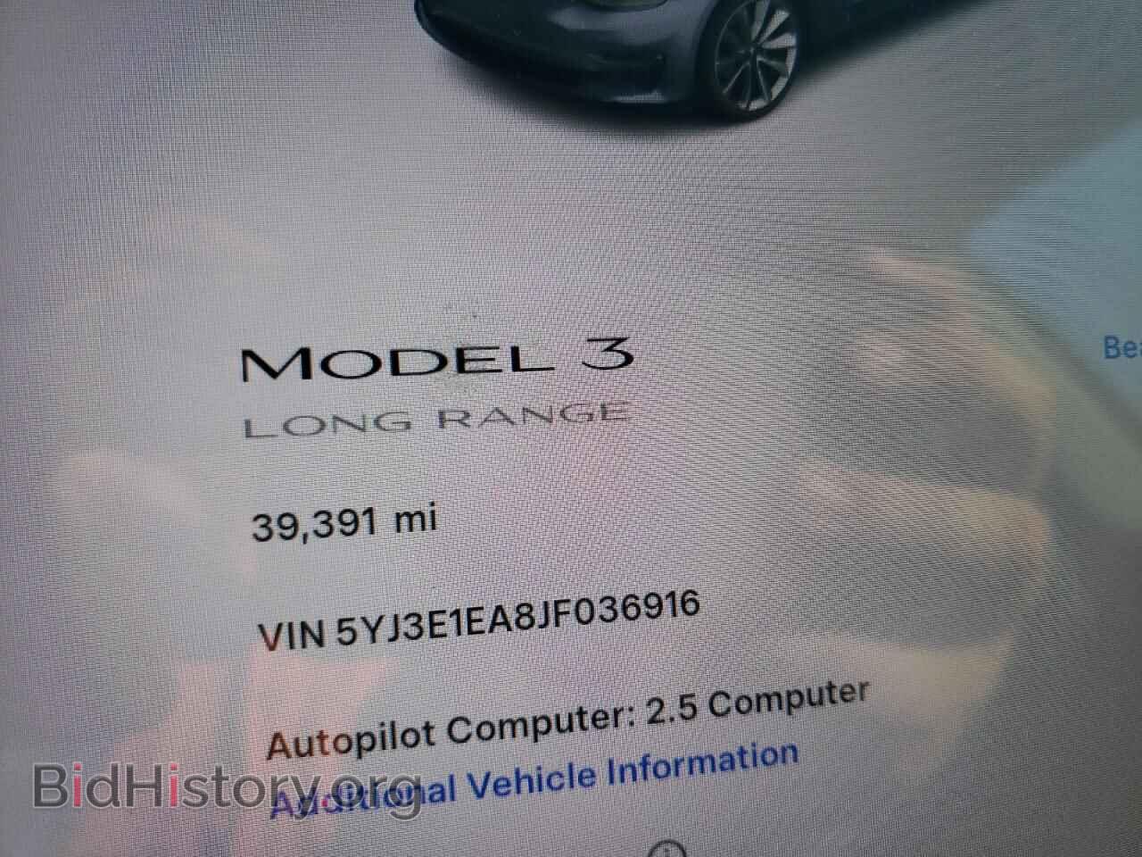 2018 TESLA MODEL 3 - VIN: 5YJ3E1EA8JF036916 - Фото 9