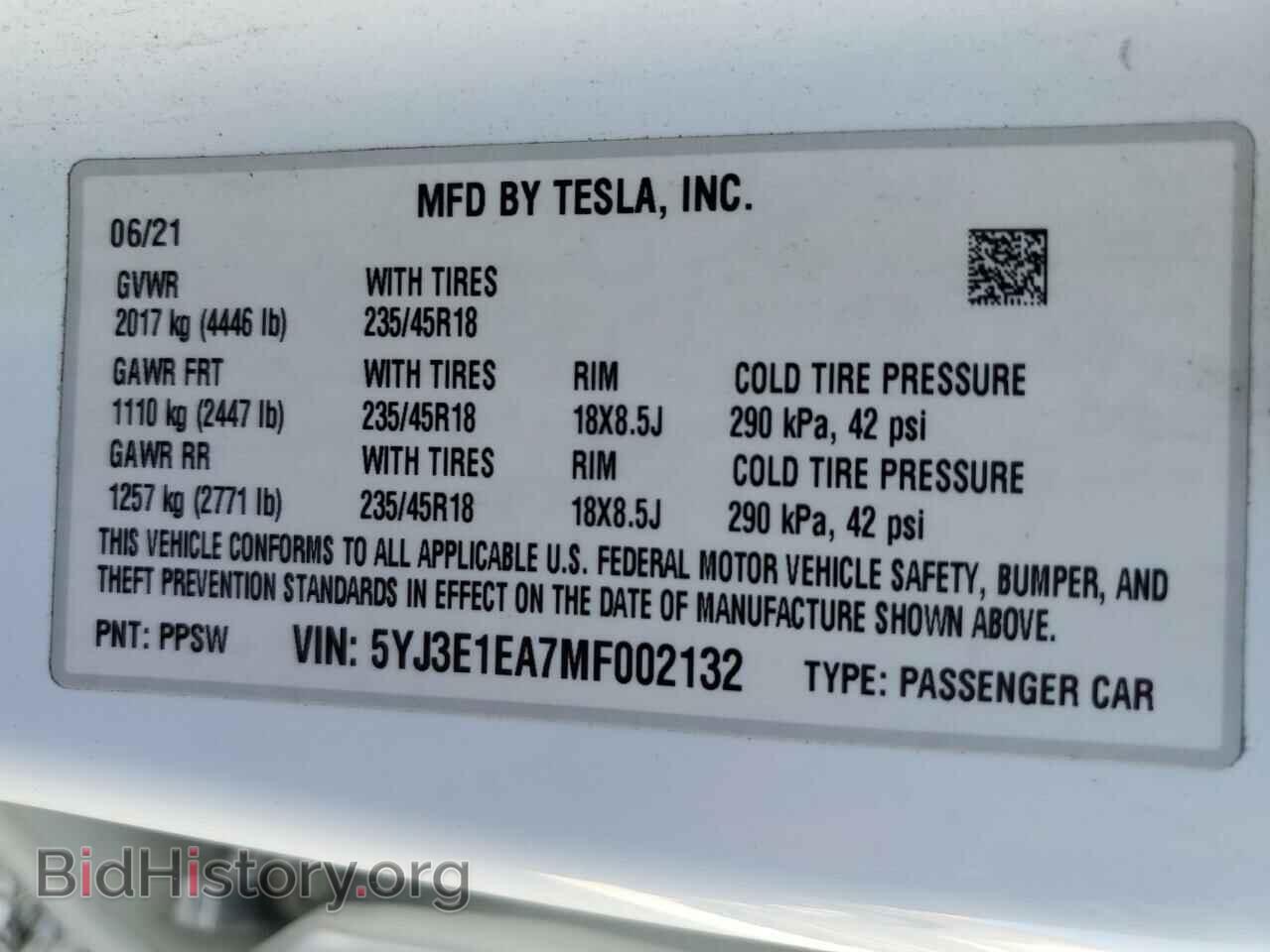 2021 TESLA MODEL 3 - VIN: 5YJ3E1EA7MF002132 - Photo 13