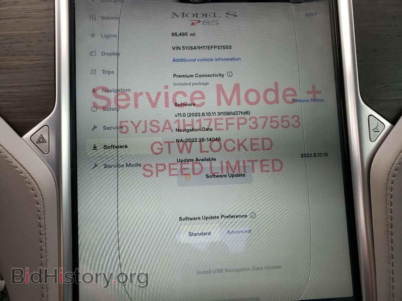2014 TESLA MODEL S - VIN: 5YJSA1H17EFP37553 - Photo 9