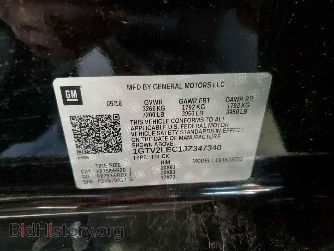 2018 GMC SIERRA - VIN: 1GTV2LEC1JZ347340 - Photo 12