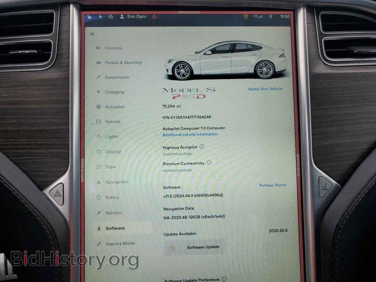 2015 TESLA MODEL S - VIN: 5YJSA1H47FF084248 - Фото 9