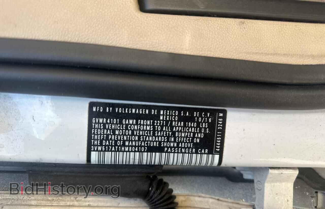 2017 VOLKSWAGEN BEETLE - VIN: 3VW517AT1HM804107 - Фото 10