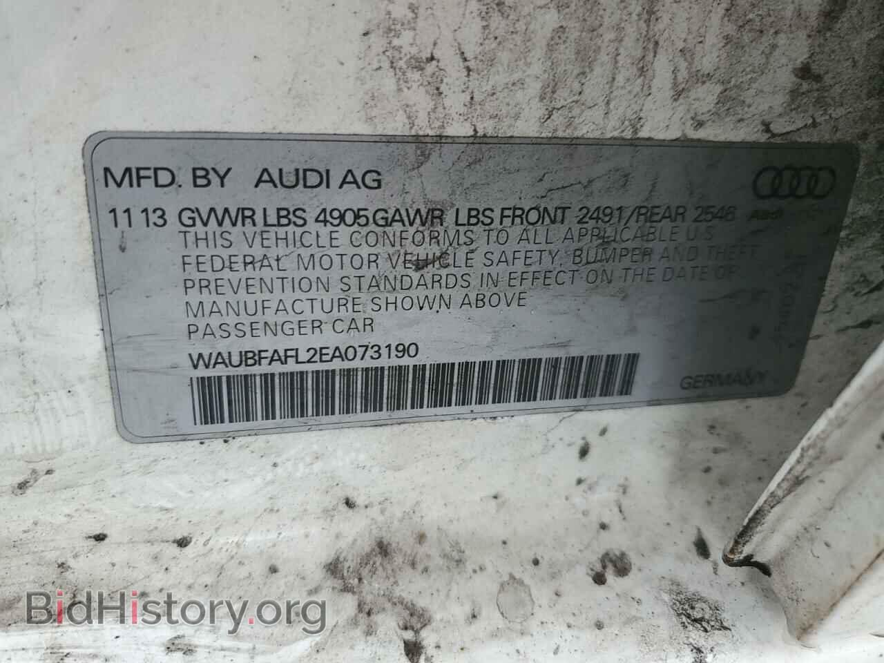 2014 AUDI A4 - VIN: WAUBFAFL2EA073190 - Photo 12