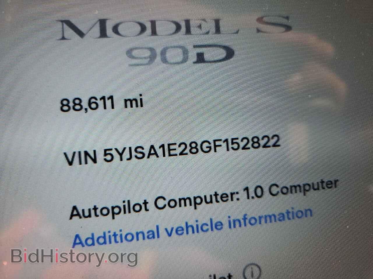 2016 TESLA MODEL S - VIN: 5YJSA1E28GF152822 - Фото 9
