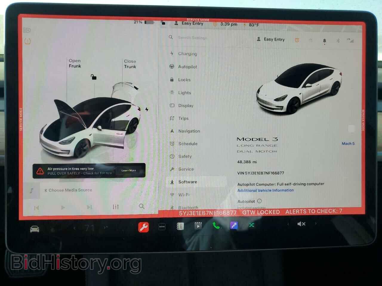 2022 TESLA MODEL 3 - VIN: 5YJ3E1EB7NF166877 - Фото 9