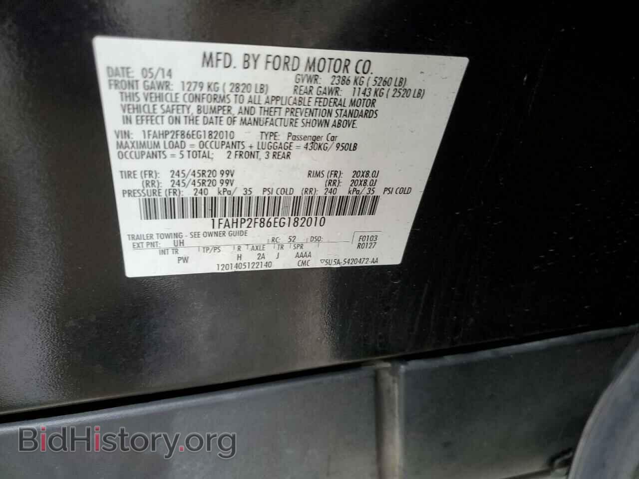 2014 FORD TAURUS - VIN: 1FAHP2F86EG182010 - Photo 12