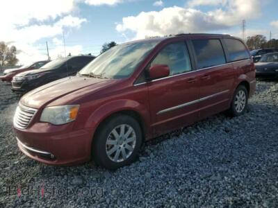 2014 Chrysler MINIVAN Touring, бордовый — VIN 2C4RC1BG2ER255633, Copart