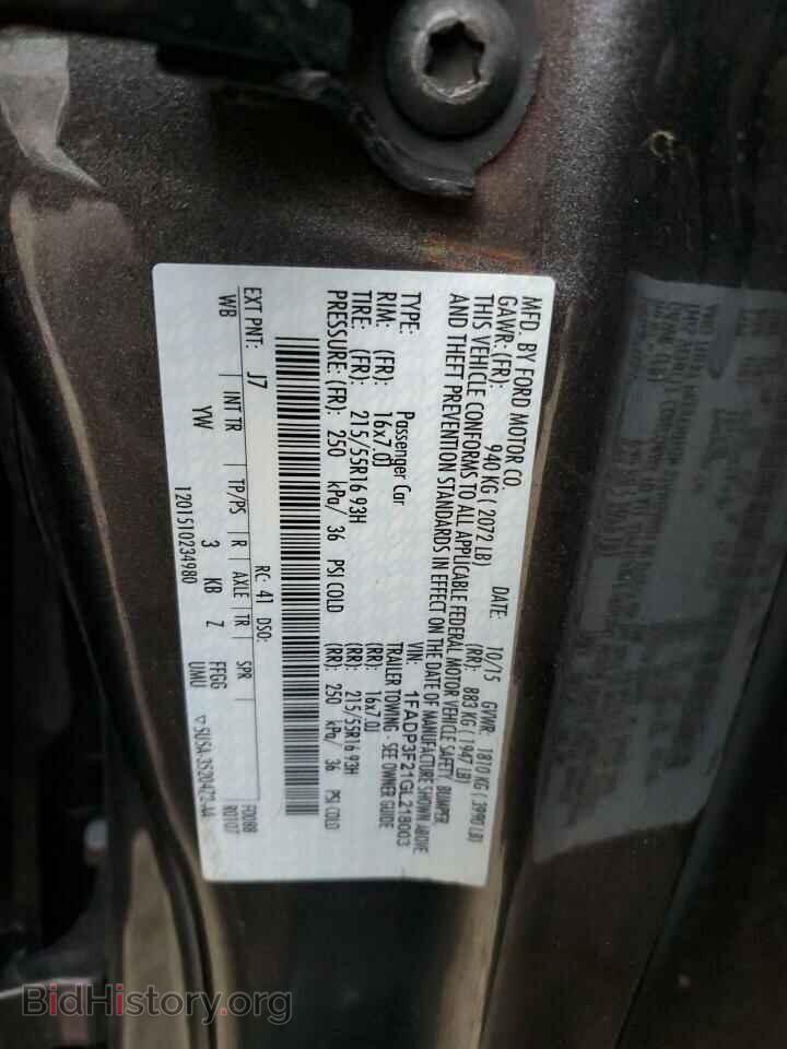 2016 FORD FOCUS - VIN: 1FADP3F21GL218003 - Фото 13
