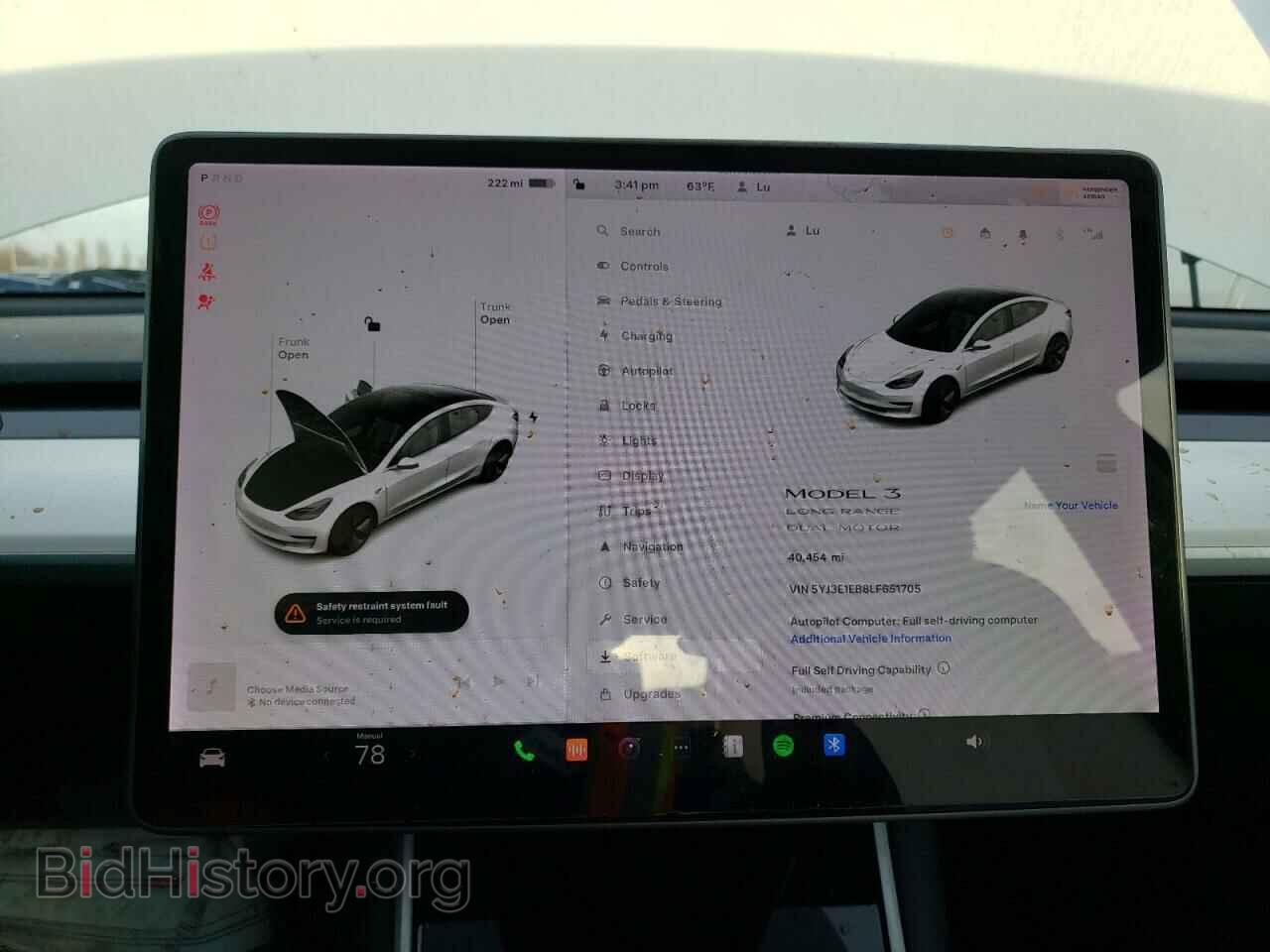 2020 TESLA MODEL 3 - VIN: 5YJ3E1EB8LF651705 - Фото 9