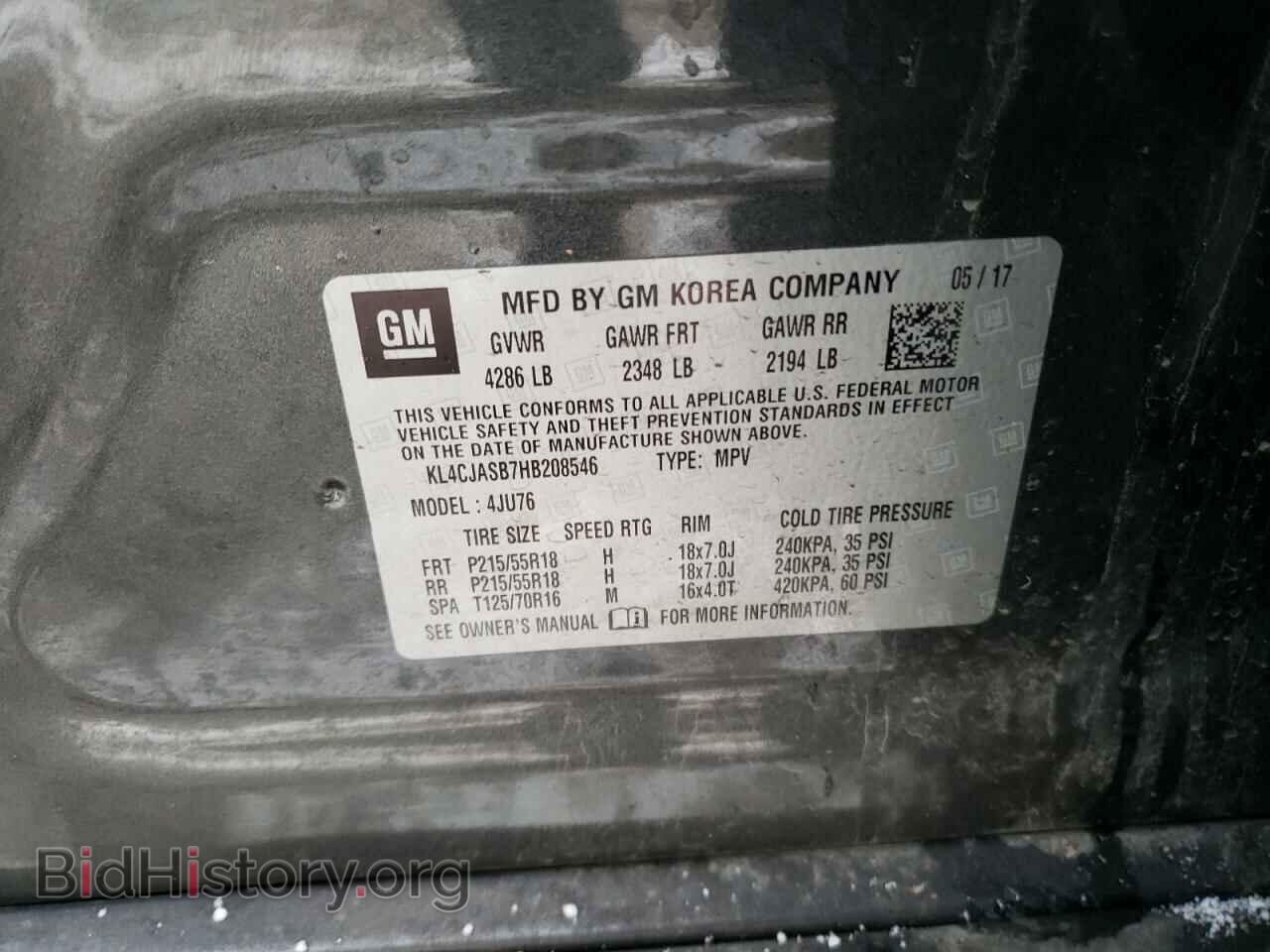 2017 BUICK ENCORE - VIN: KL4CJASB7HB208546 - Фото 13
