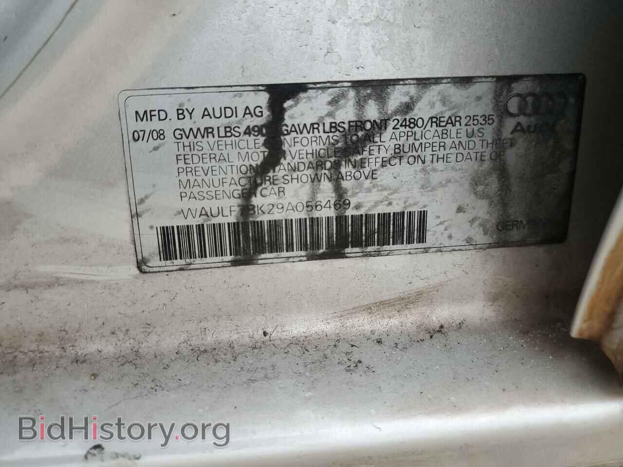 2009 AUDI A4 - VIN: WAULF78K29A056469 - Фото 12
