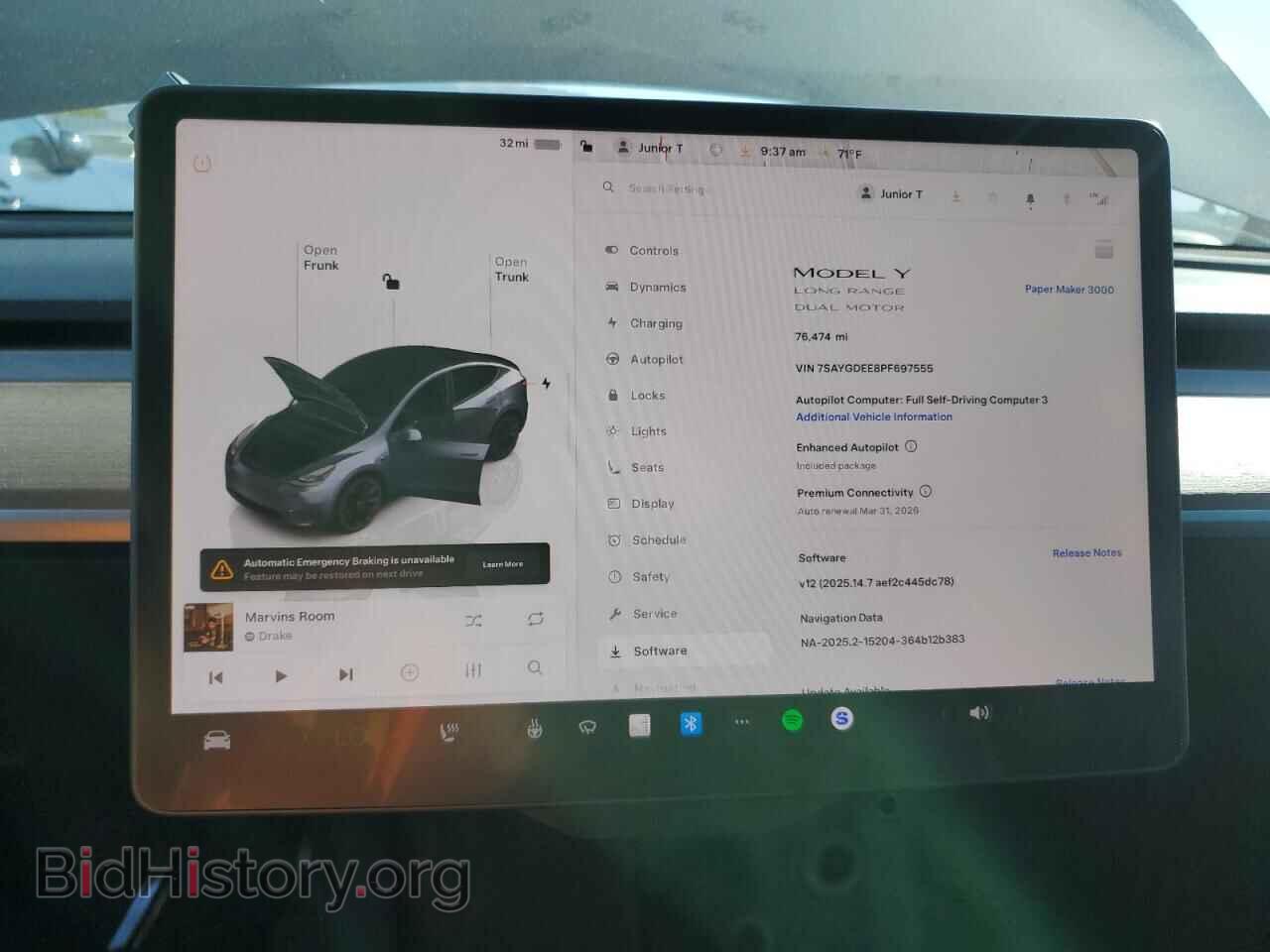 2023 TESLA MODEL Y - VIN: 7SAYGDEE8PF697555 - Фото 9