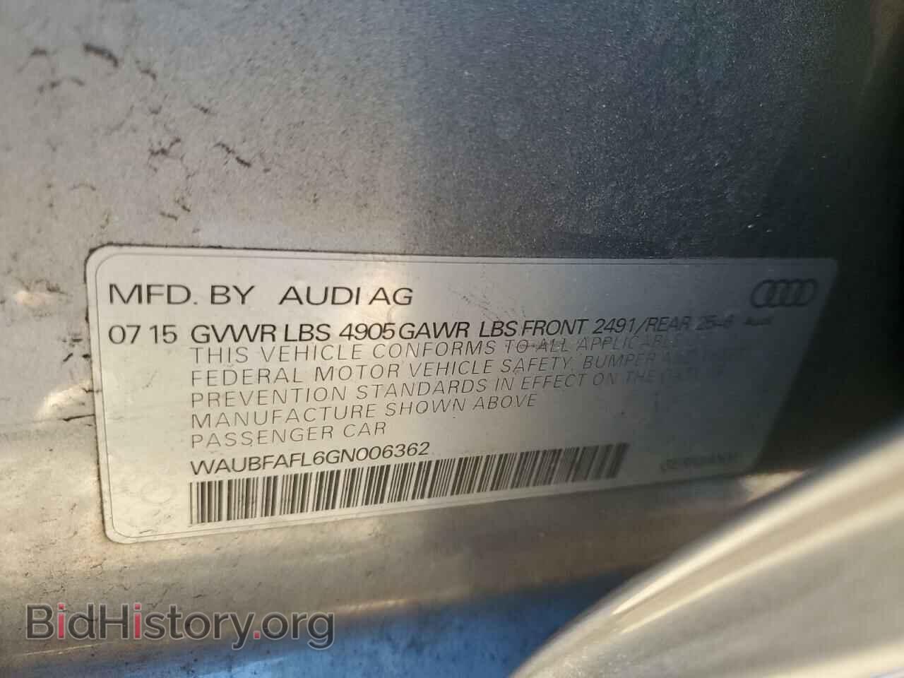 2016 AUDI A4 - VIN: WAUBFAFL6GN006362 - Фото 12