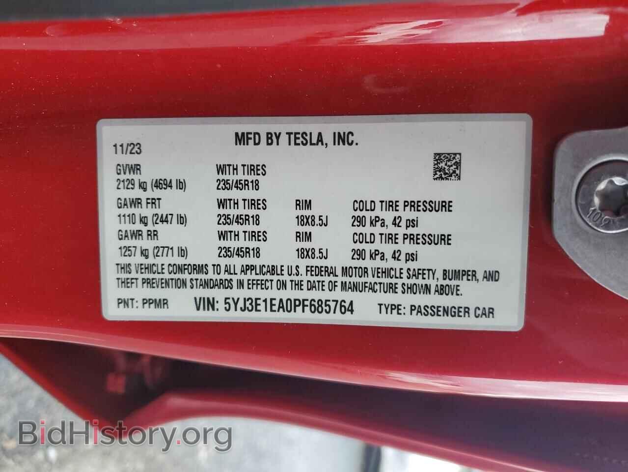 2023 TESLA MODEL 3 - VIN: 5YJ3E1EA0PF685764 - Photo 13