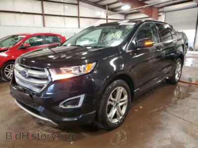 2015 Ford EDGE Titanium, черный — VIN 2FMTK3K86FBB47180, Copart
