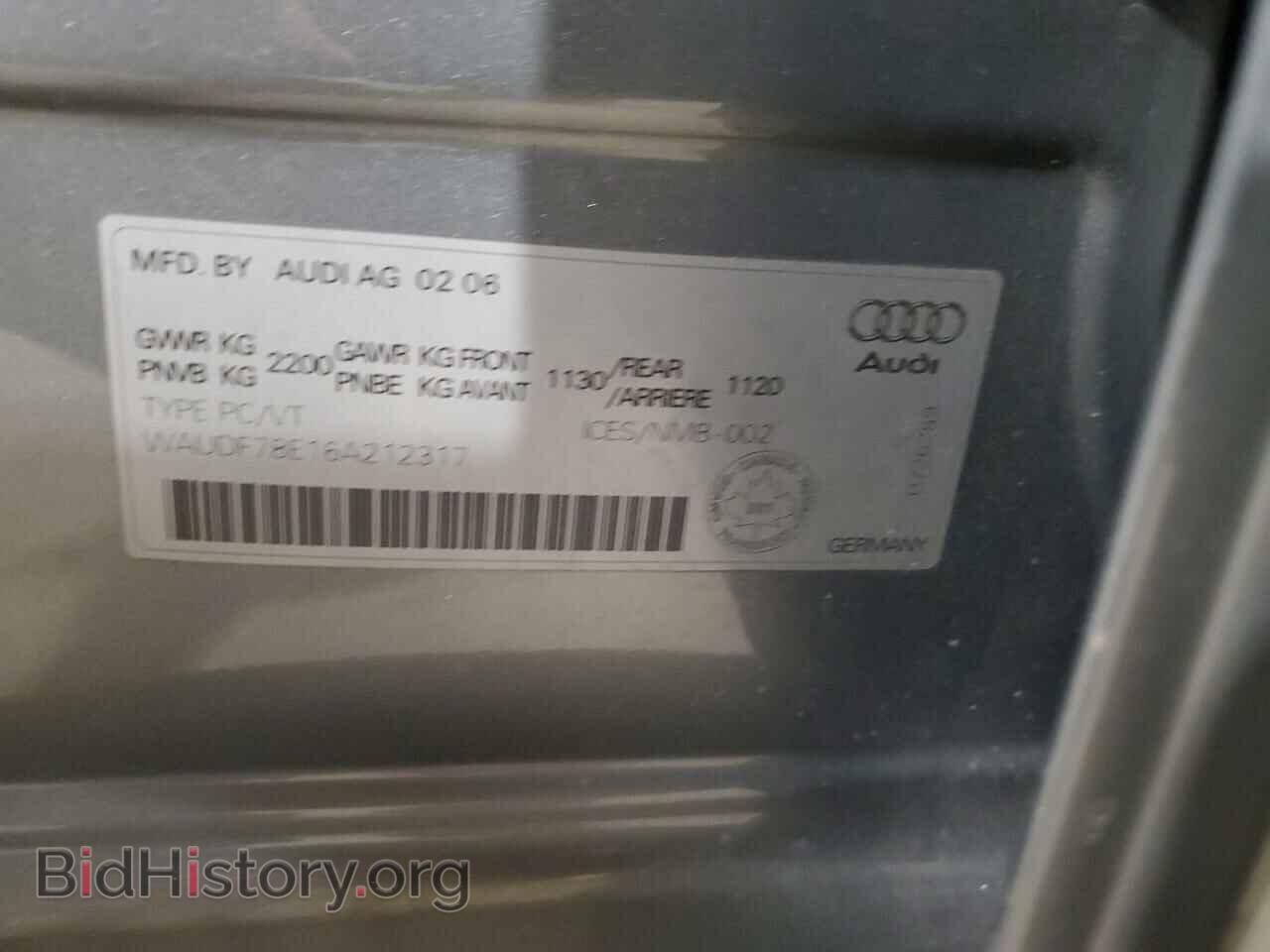 2006 AUDI A4 - VIN: WAUDF78E16A212317 - Фото 12