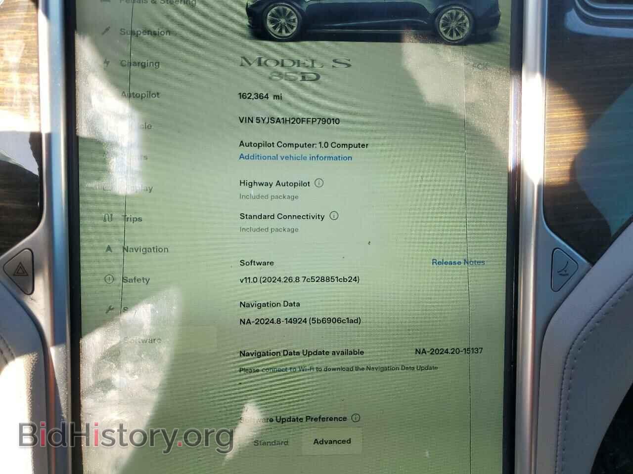 2015 TESLA MODEL S - VIN: 5YJSA1H20FFP79010 - Photo 9