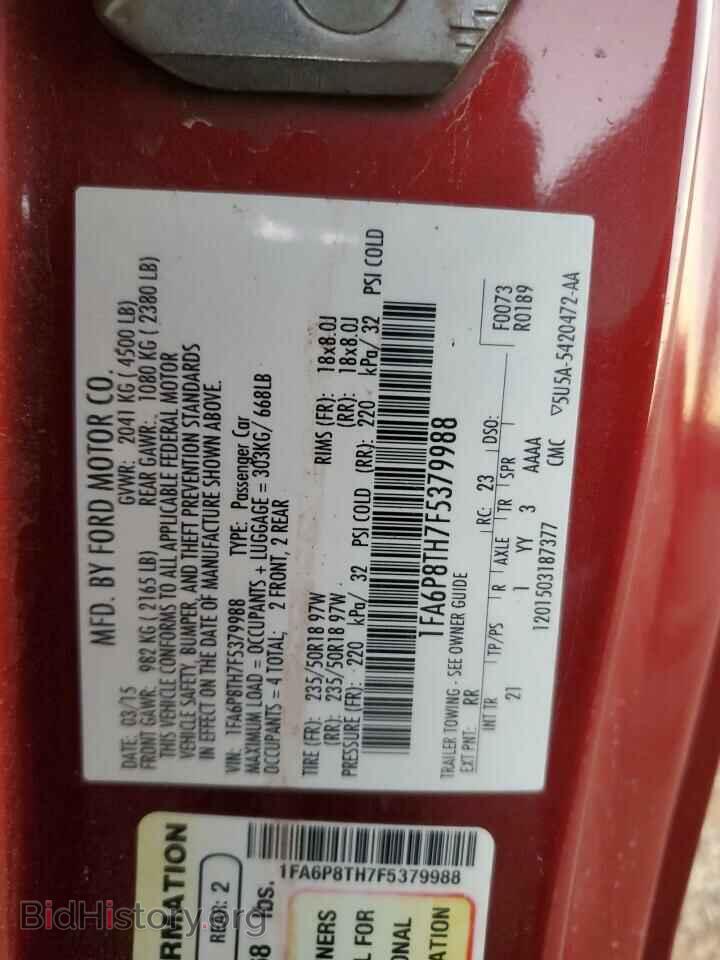 2015 FORD ALL Models - VIN: 1FA6P8TH7F5379988 - Фото 12