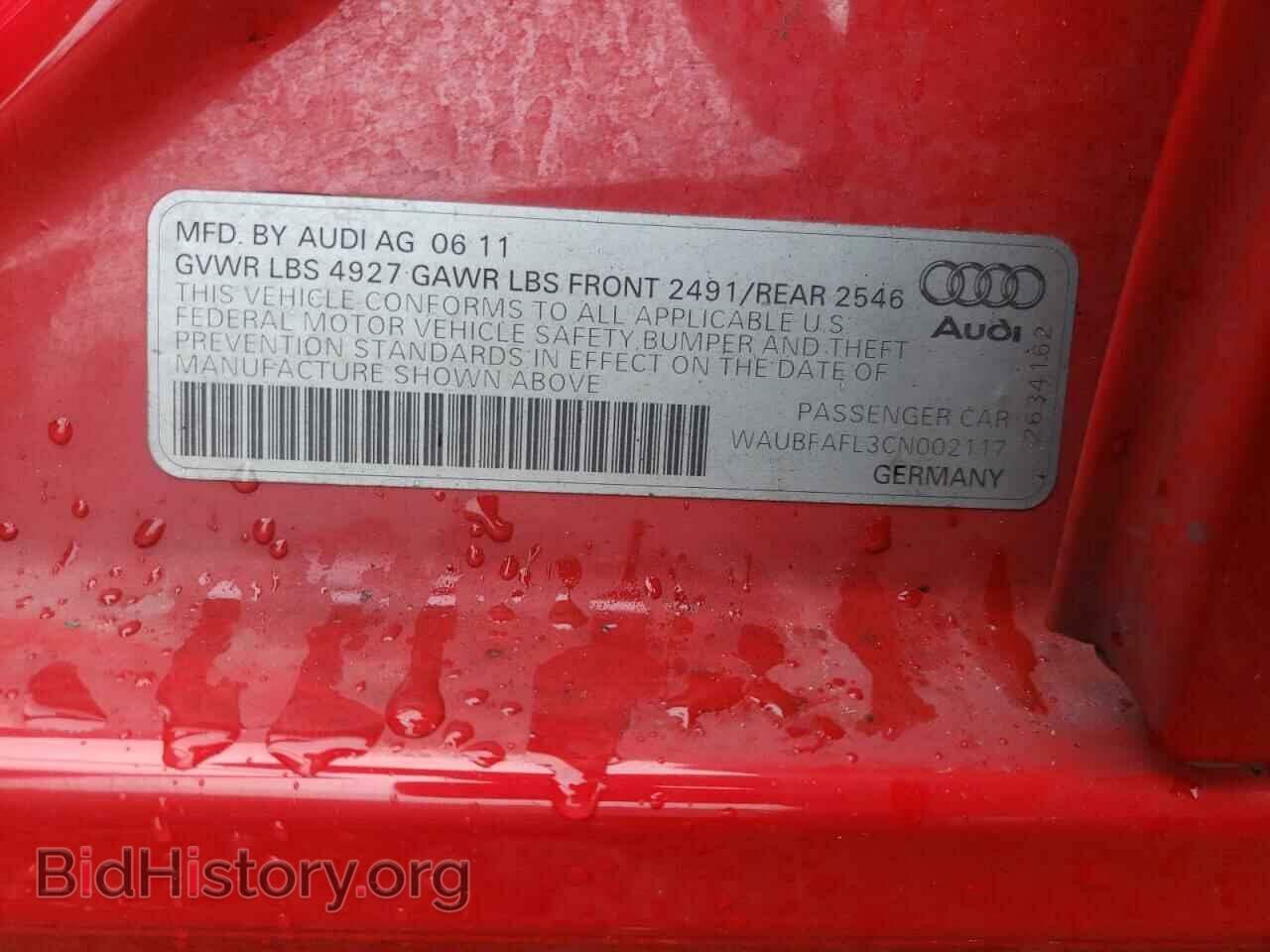 2012 AUDI A4 - VIN: WAUBFAFL3CN002117 - Фото 12
