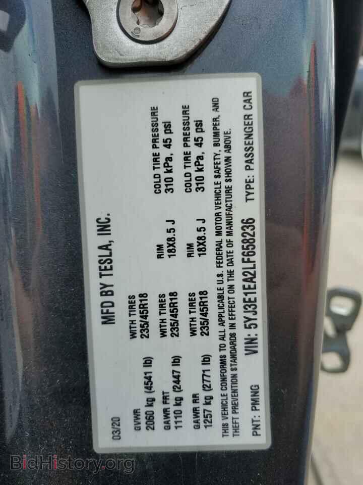 2020 TESLA MODEL 3 - VIN: 5YJ3E1EA2LF658236 - Фото 12